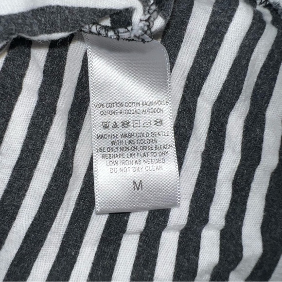 Free People Striped Reverse Print Distressed T-shirt Size M - Picture 3 of 3